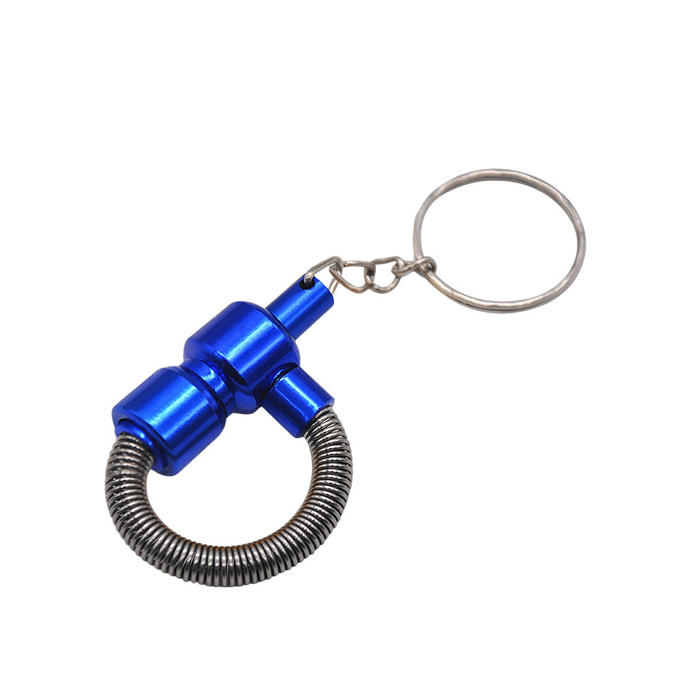 Stealthy Spring Keychain Pipe